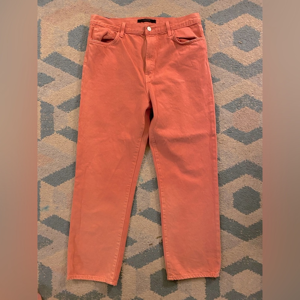 J Brand Jeans Pants Size 31 Straight Leg Salmon Pink color